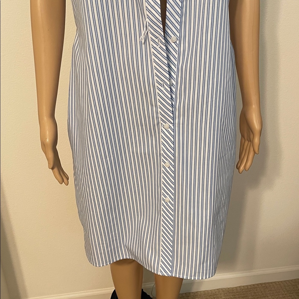 NWT Tommy Hilfiger Blue & White Striped Shirt Dress - Picture 10 of 15